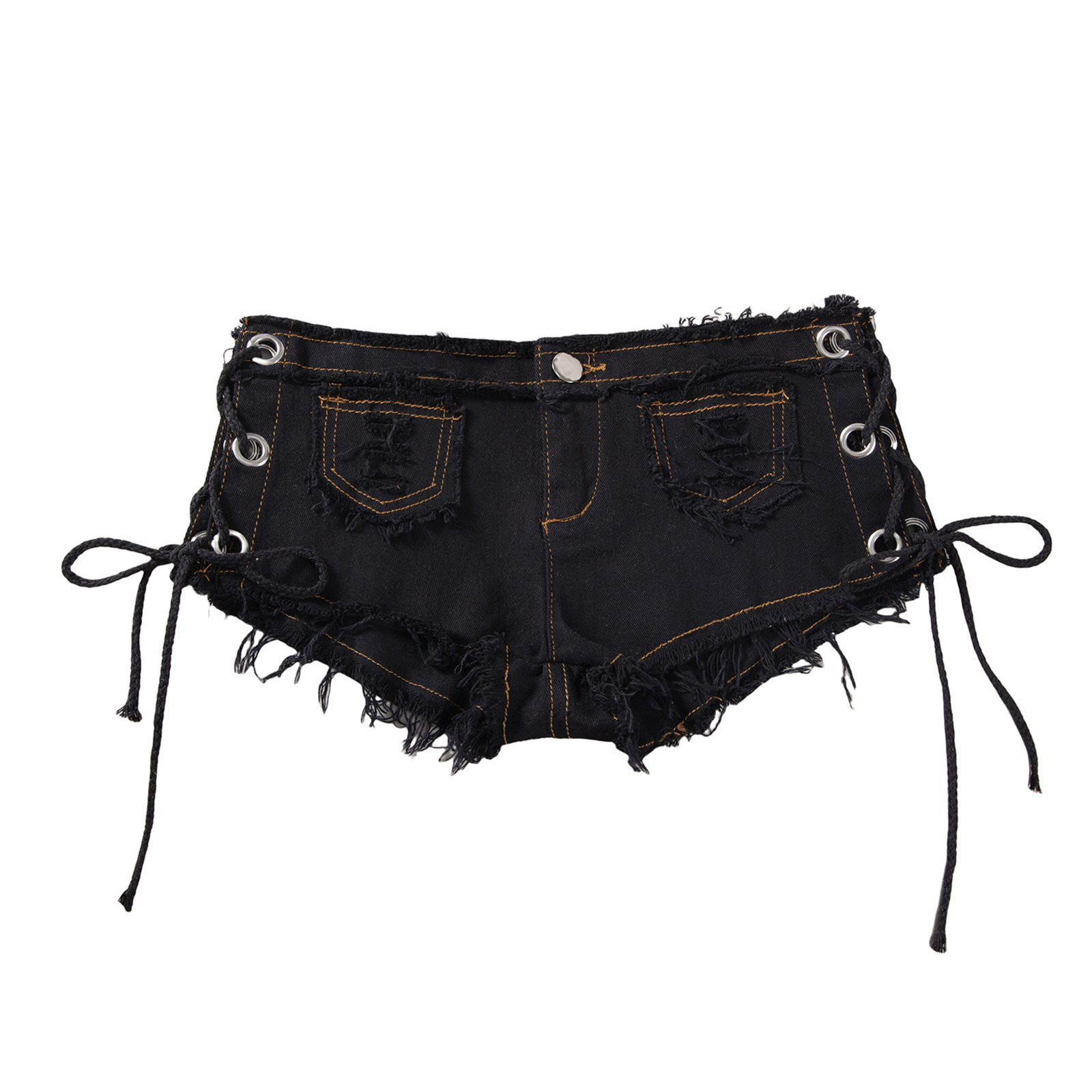 Distressed Jean Rip - Mens Low Rise Extra Short Hot