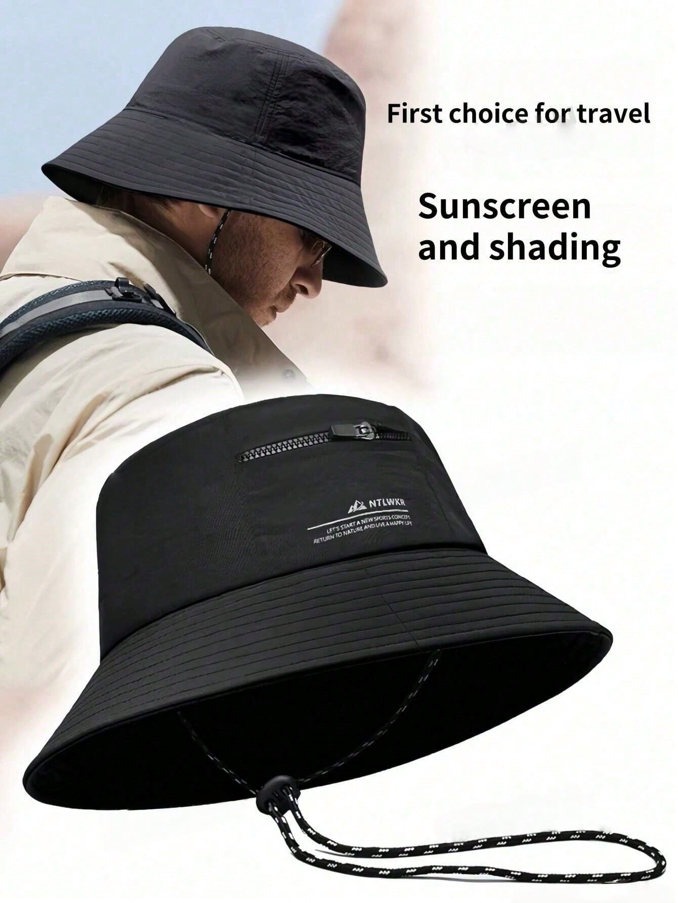 Bucket Hat Embroidered - Men's Bohemian Style Sun Protection Bucket