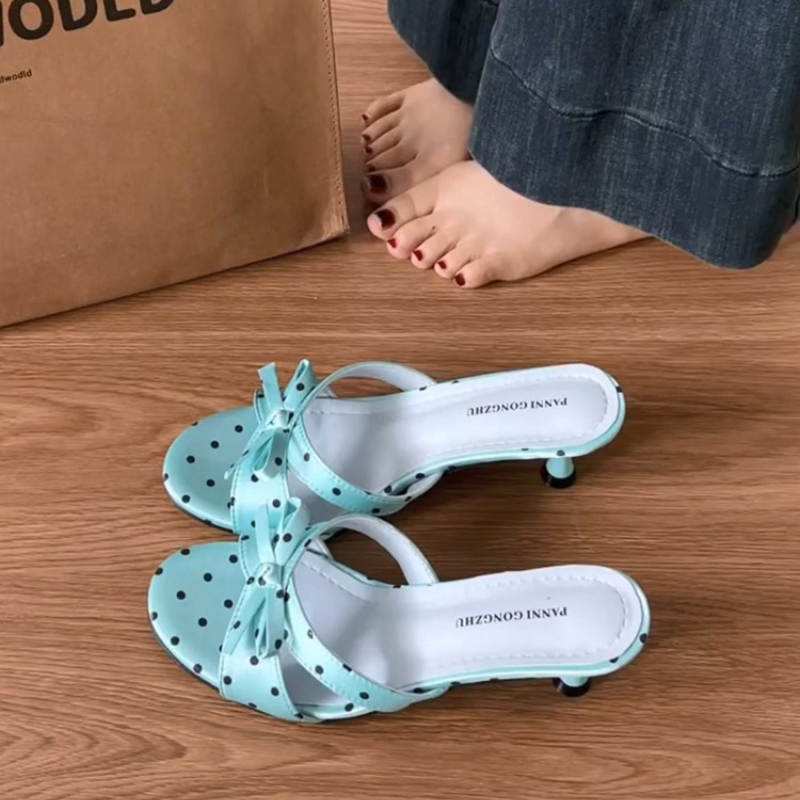 Street Fashion Clothing - Street Style Satin Butterfly-knot Women Slippers
