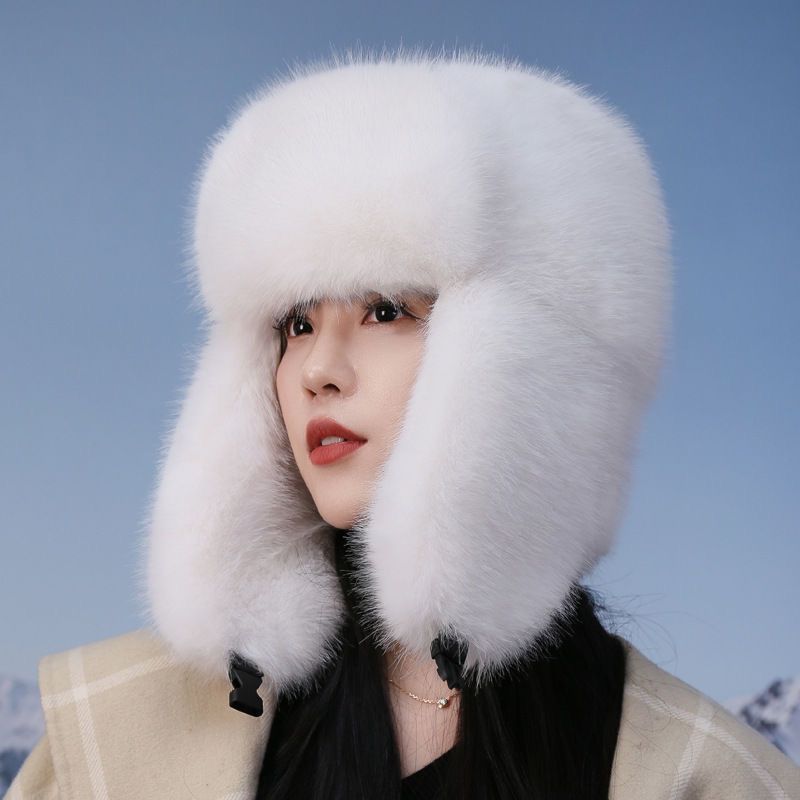 Bucket Hat Embroidered - 2025 New Winter Women Faux Fur