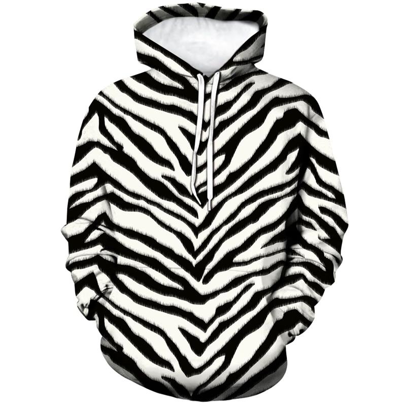 Men's Fashion Leopard Zebra 3D - đánh giá và giá Graphic Hoodie Streetwear