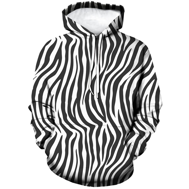 Men's Fashion Leopard Zebra 3D - đánh giá và giá Graphic Hoodie Streetwear