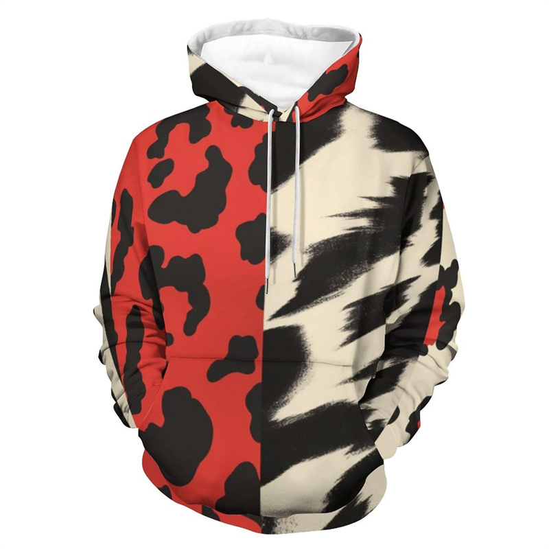 Men's Fashion Leopard Zebra 3D - đánh giá và giá Graphic Hoodie Streetwear