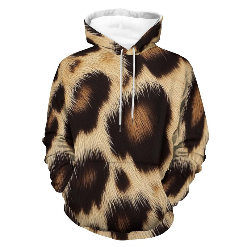 Men's Fashion Leopard Zebra 3D - đánh giá và giá Graphic Hoodie Streetwear