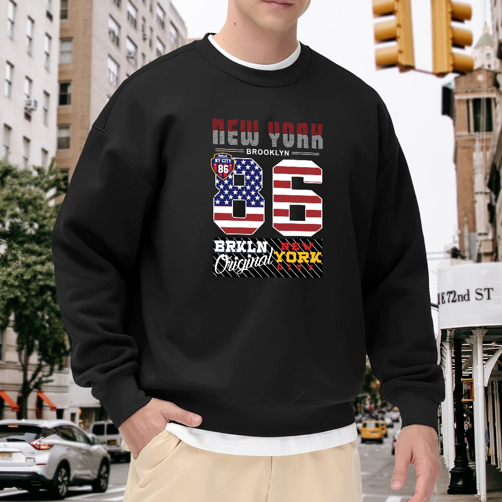 Men's Black Crew Neck Pullover - đánh giá và giá Street Style New York Fashion