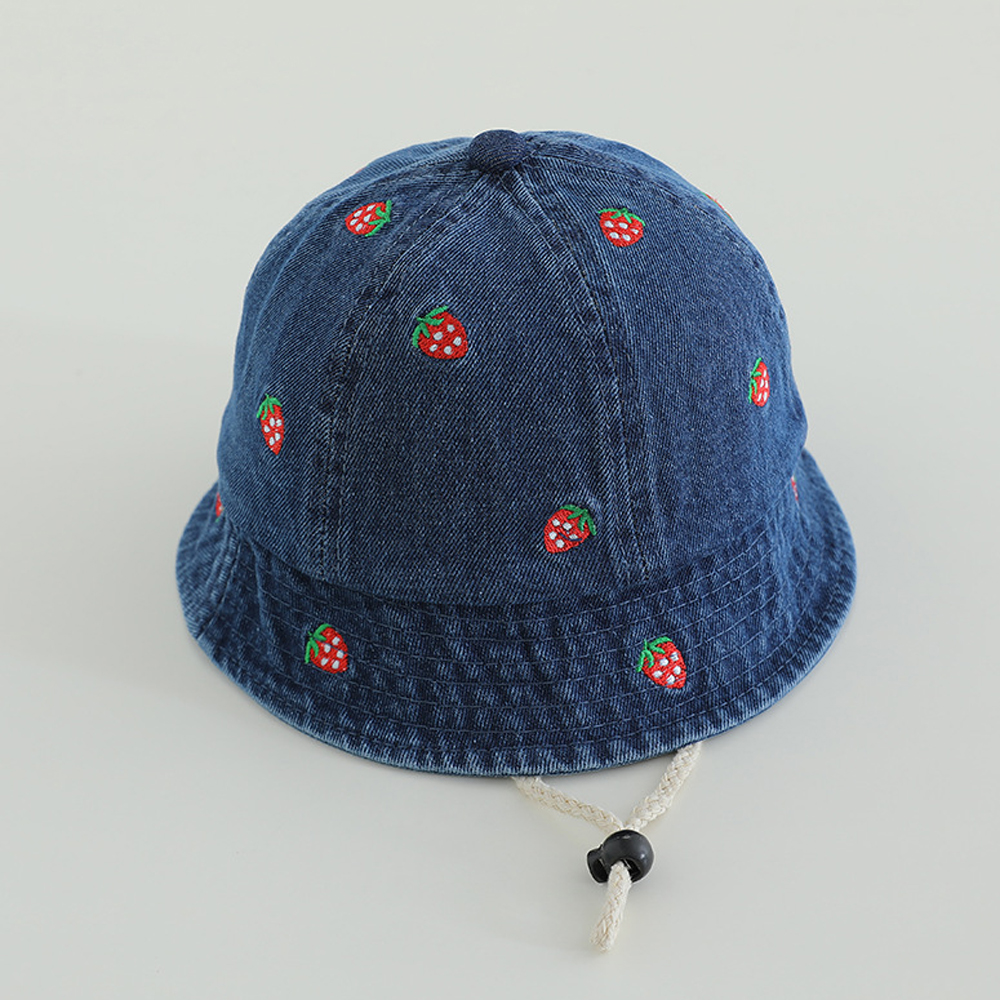 Cherry Embroided Jeans Fisherm - đánh giá và giá Bucket Hat Embroidered