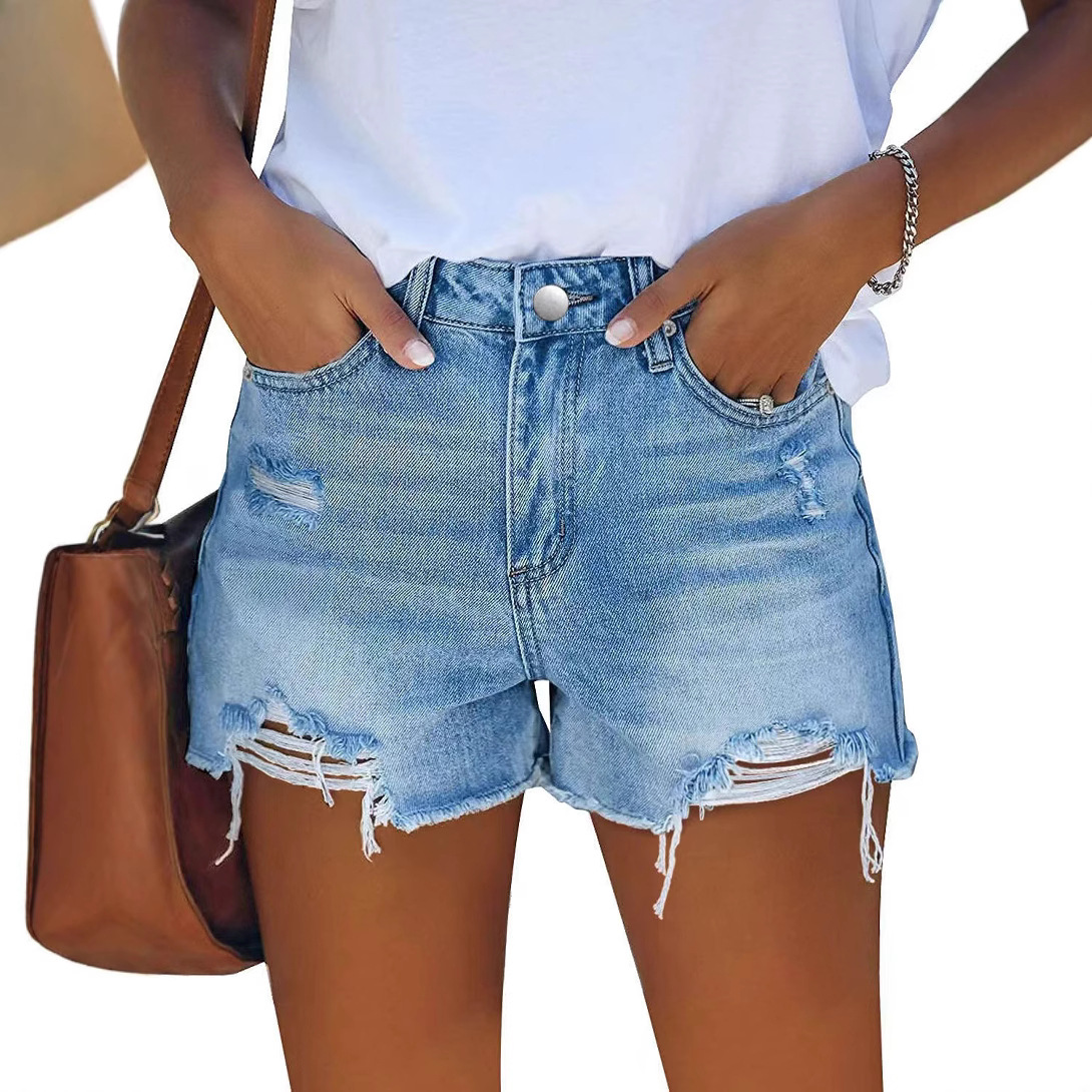 Shorts Denim Ripped Holes Dist - đánh giá và giá Distressed Jean Rip