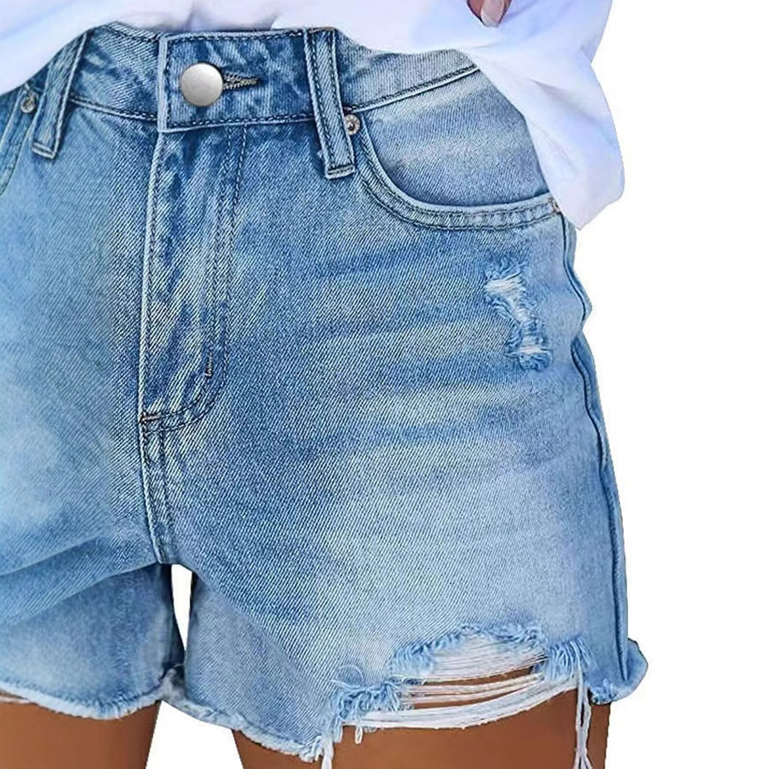 Shorts Denim Ripped Holes Dist - đánh giá và giá Distressed Jean Rip