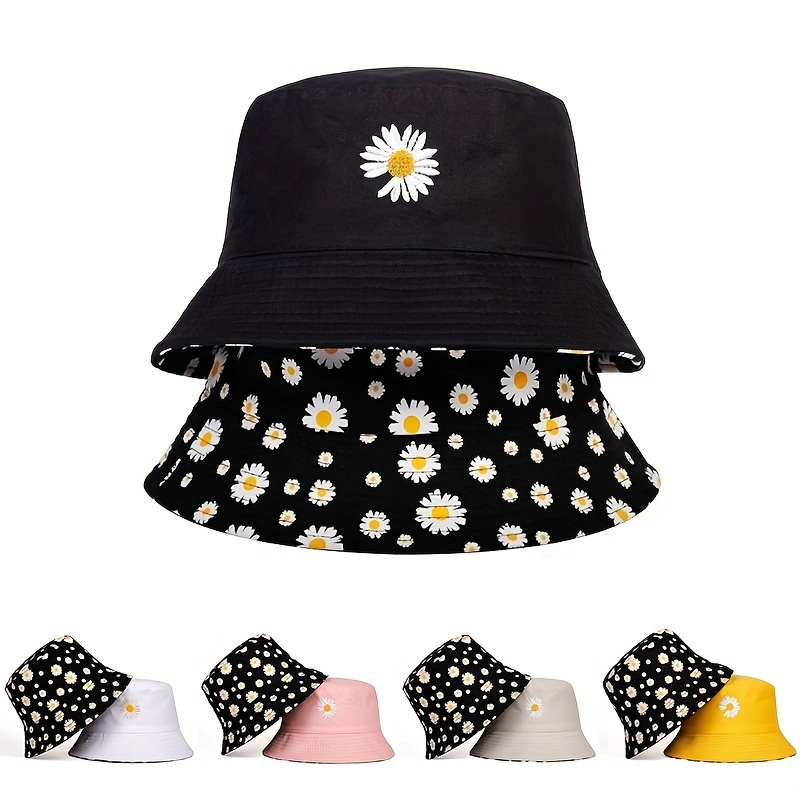 Summer Daisy Double-Sided  Buc - đánh giá và giá Bucket Hat Embroidered