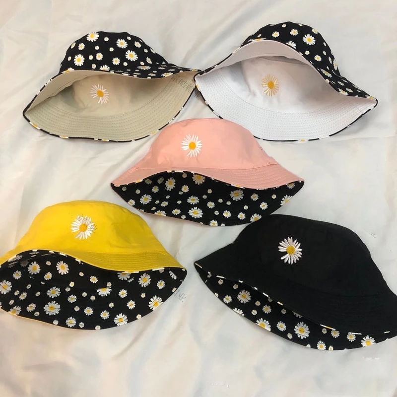 Summer Daisy Double-Sided  Buc - đánh giá và giá Bucket Hat Embroidered