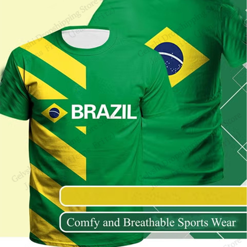 Brazil Letter Mens T-shirt Bra - đánh giá và giá Street Fashion Brazil