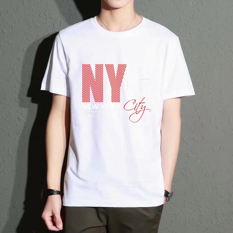 Men's Black Round-Neck Short-S - đánh giá và giá Street Style New York Fashion