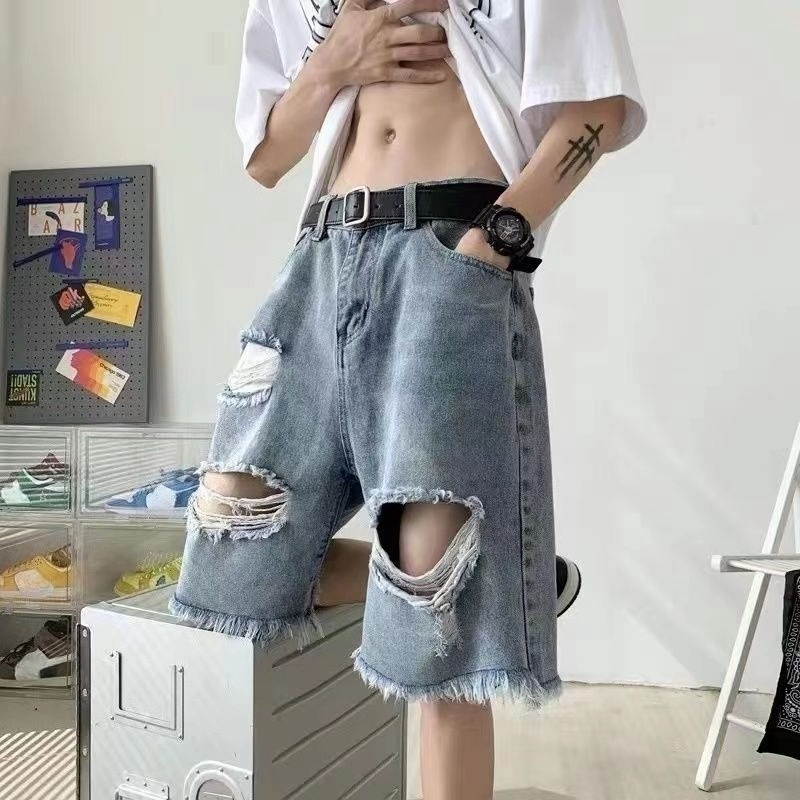 Edgy Cool Men's Ripped Denim S - đánh giá và giá Street Fashion Hong Kong