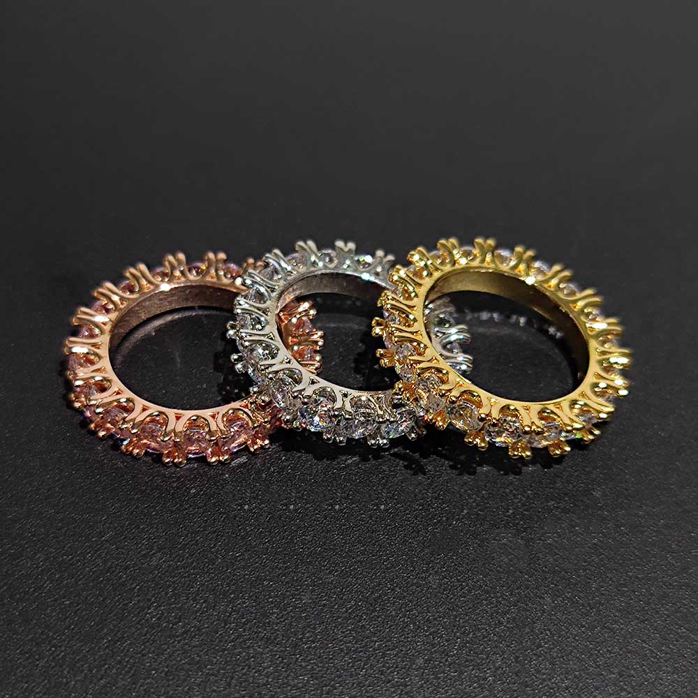 Tennis 4MM Solid Brass Plated  - đánh giá và giá Street Fashion Rings