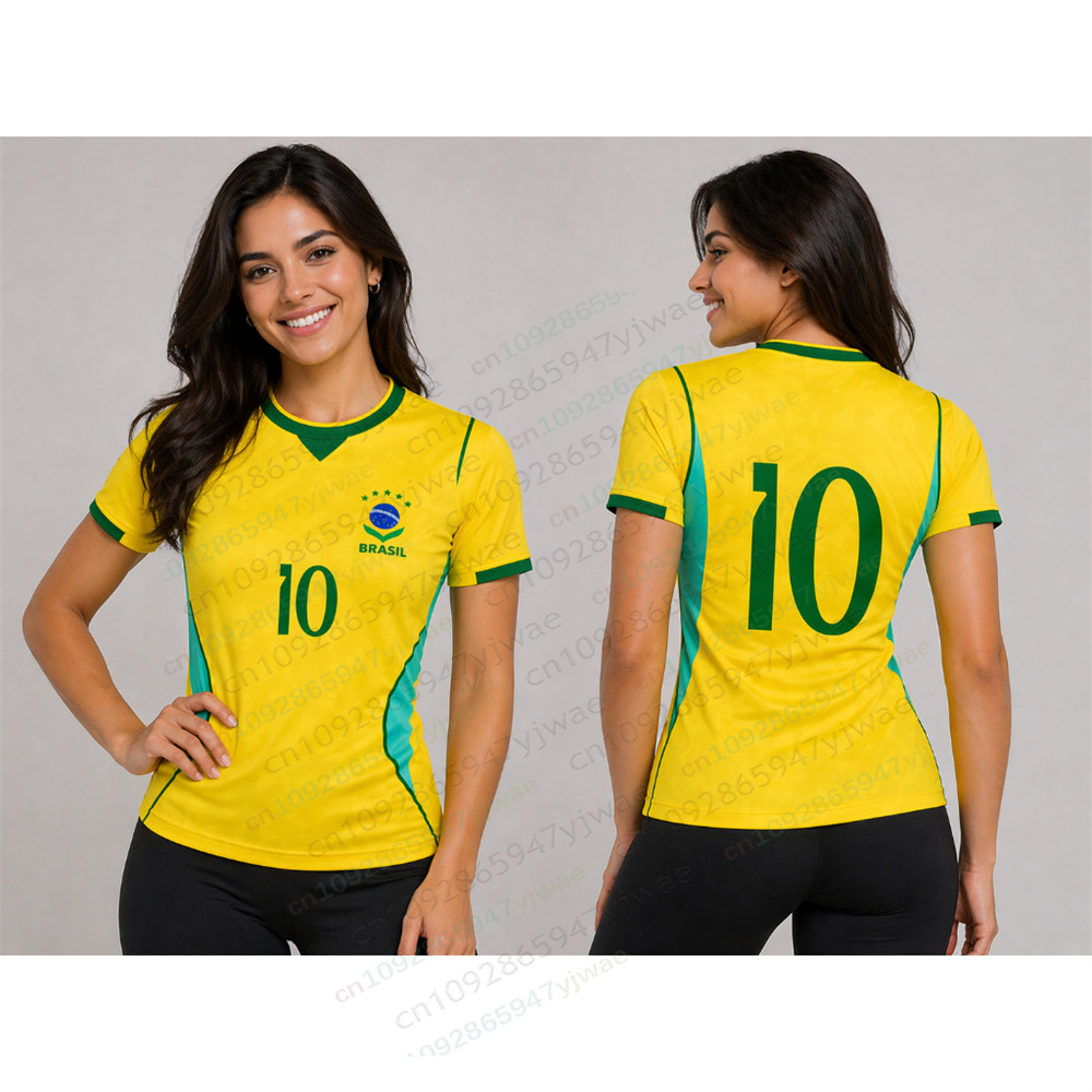 Brazil Yellow Football Shirt F - đánh giá và giá Street Fashion Brazil