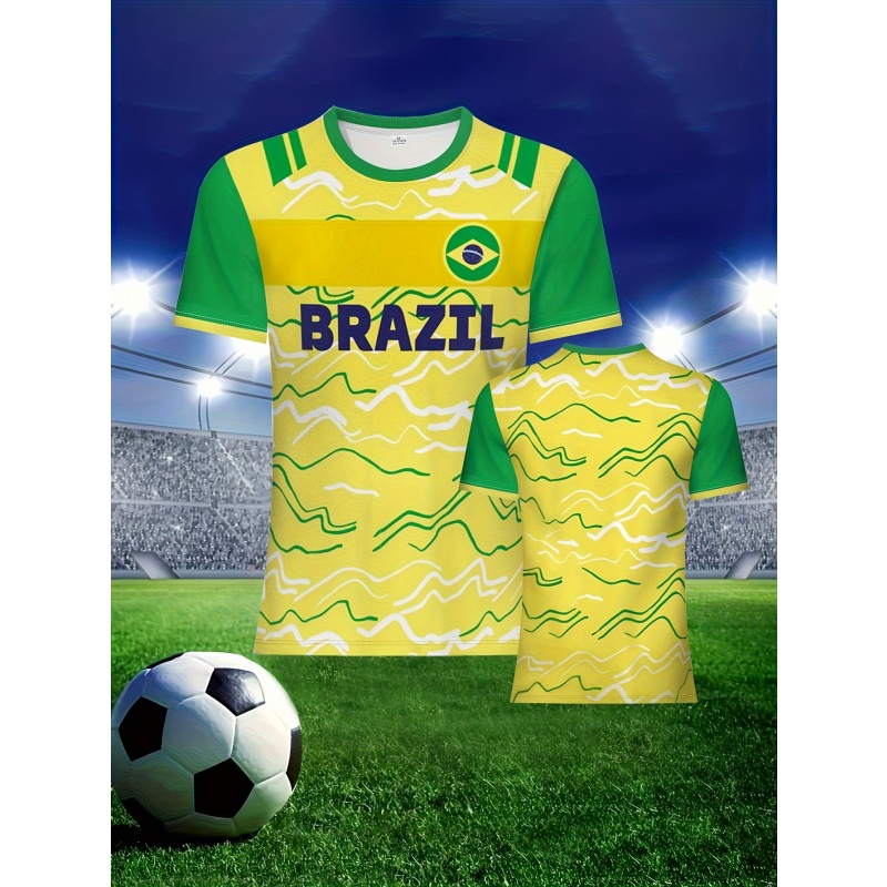 Brazil Soccer #10 T-Shirt Men  - đánh giá và giá Street Fashion Brazil