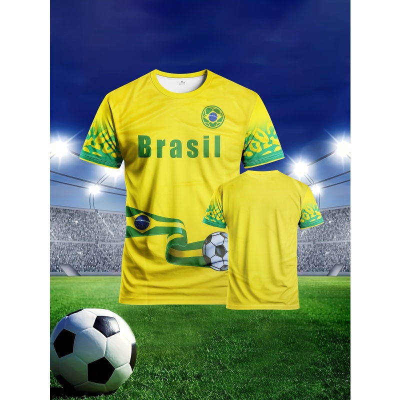 Brazil Soccer #10 T-Shirt Men  - đánh giá và giá Street Fashion Brazil