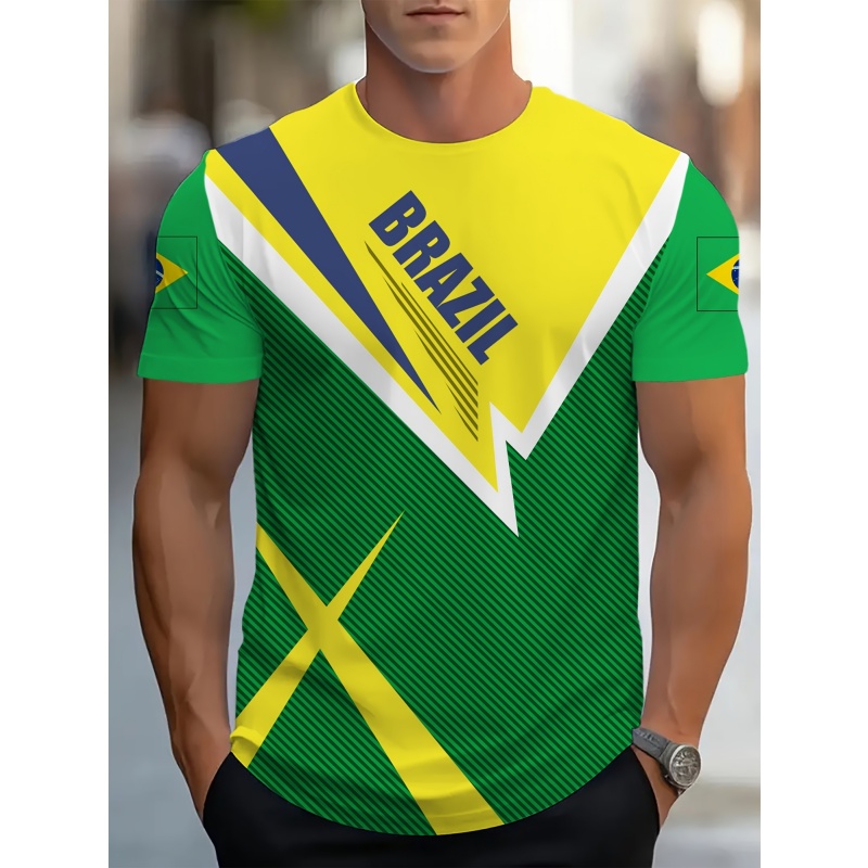 Brazil Soccer #10 T-Shirt Men  - đánh giá và giá Street Fashion Brazil
