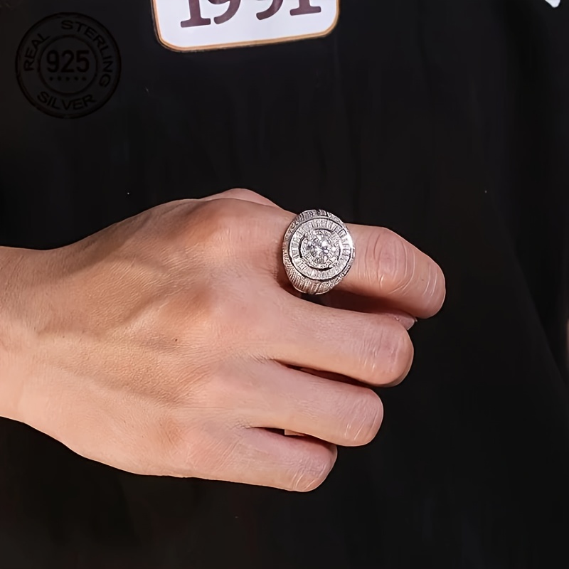 Luxury Men's Solid 925 Sterlin - đánh giá và giá Street Fashion Rings