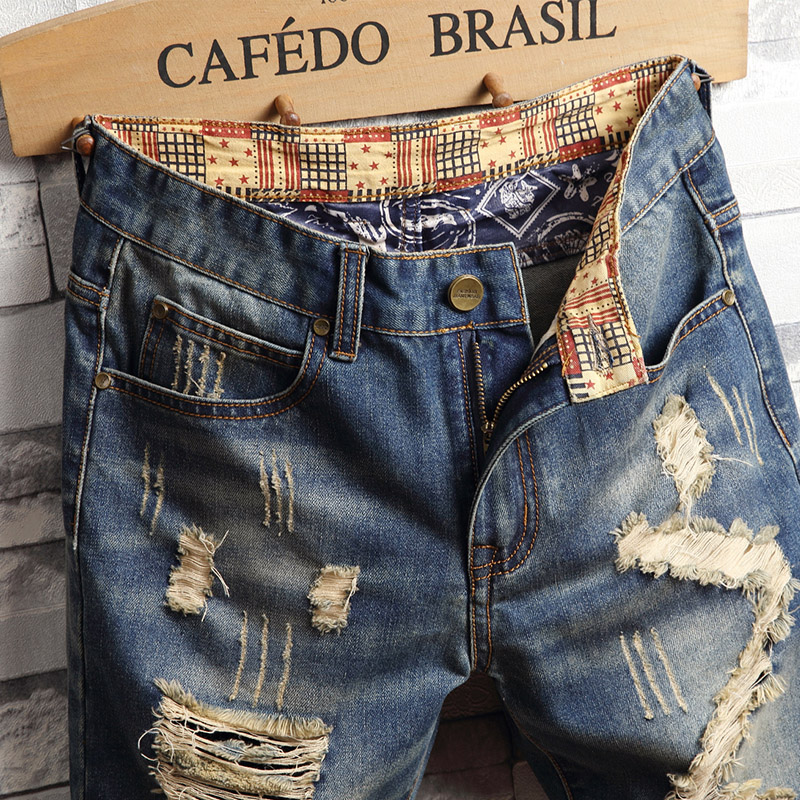 Ripped Hip-hop Denim Shorts Me - đánh giá và giá Distressed Jean Rip