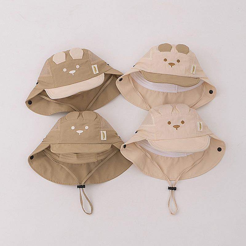 Boys Girls Neck Protection Kid - đánh giá và giá Bucket Hat Embroidered