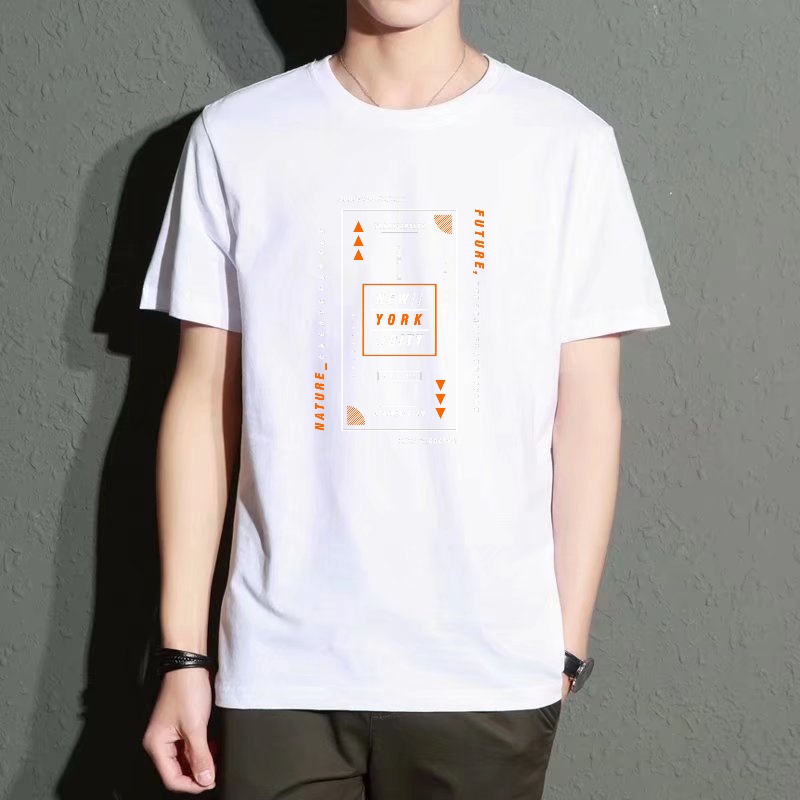 Men's Black Round-Neck Short-S - đánh giá và giá Street Style New York Fashion