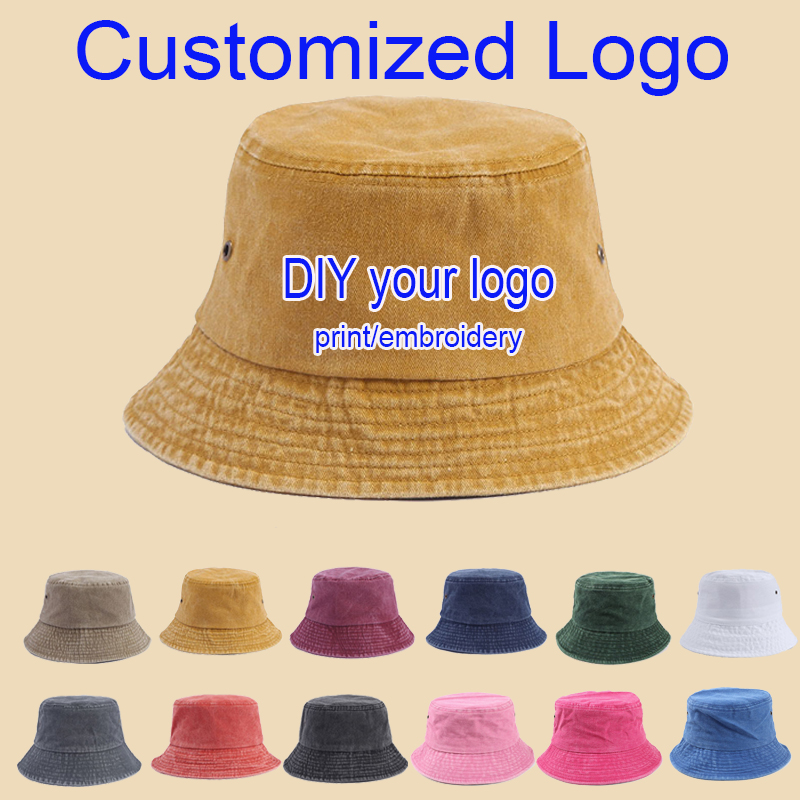 Customized Logo Print Embroide - đánh giá và giá Bucket Hat Embroidered