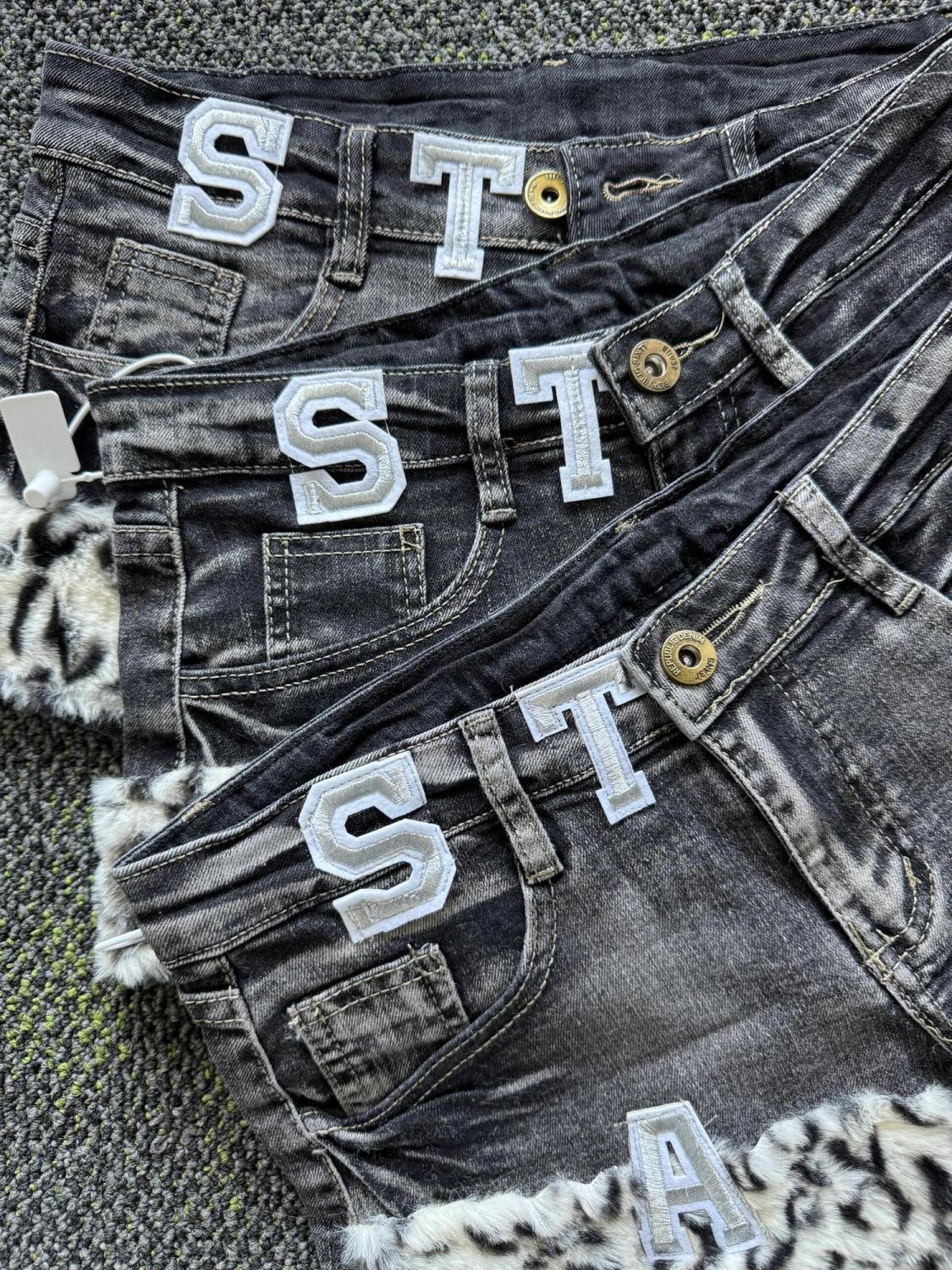Y2k Embroidered Patch Denim Sh - đánh giá và giá Street Fashion Clothing