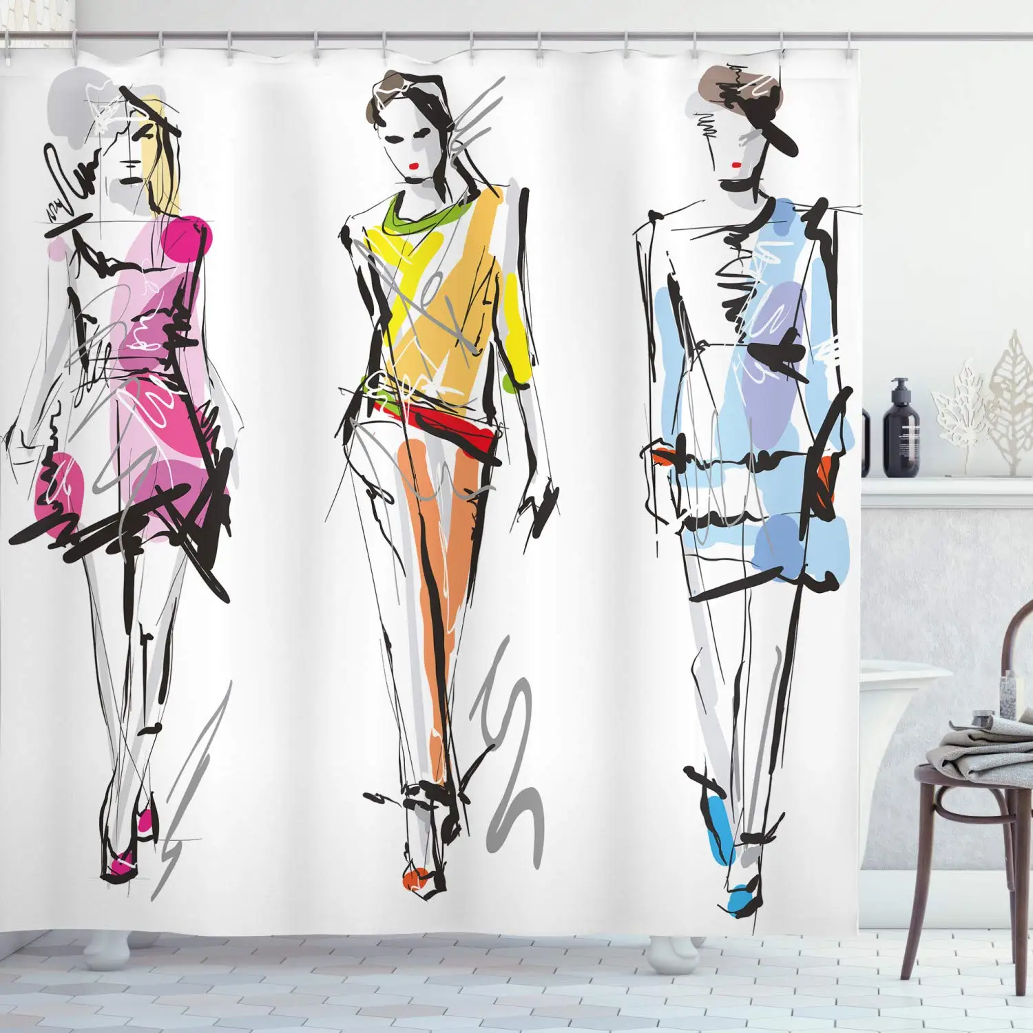 Fashion Woman Shower Curtain M - đánh giá và giá Street Fashion Pose