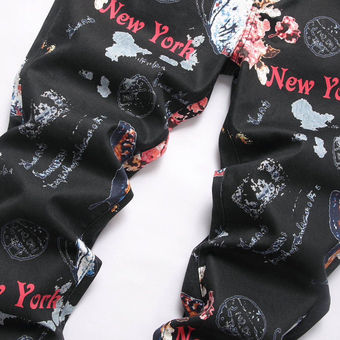Men Digital Print Jeans Fashio - đánh giá và giá High Street Fashion New York