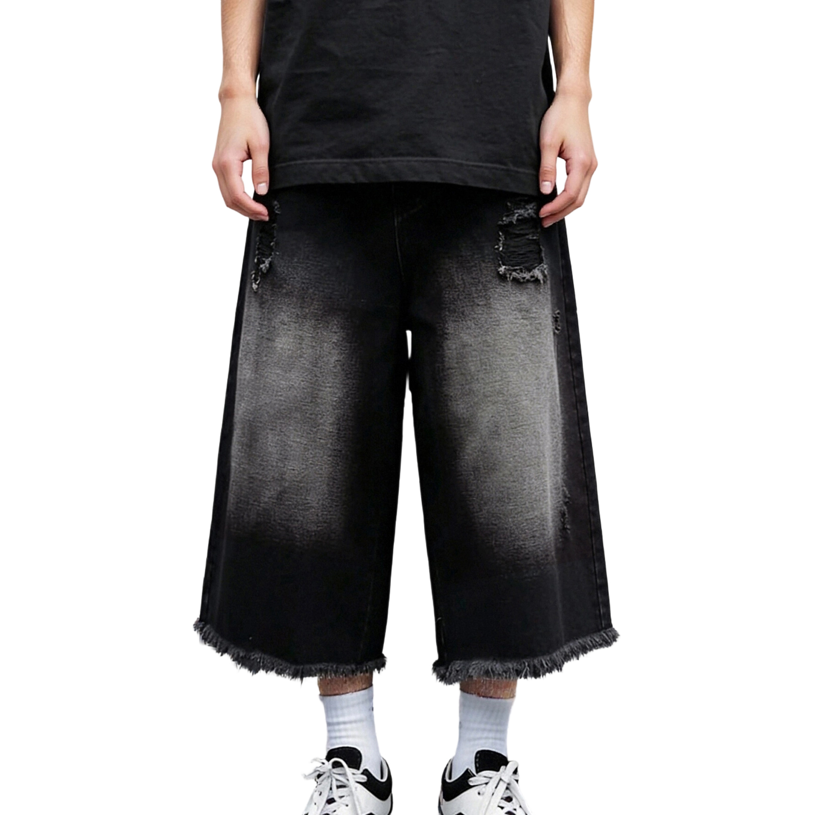 Men Cropped Jeans Washed Distr - đánh giá và giá Distressed Jean Rip