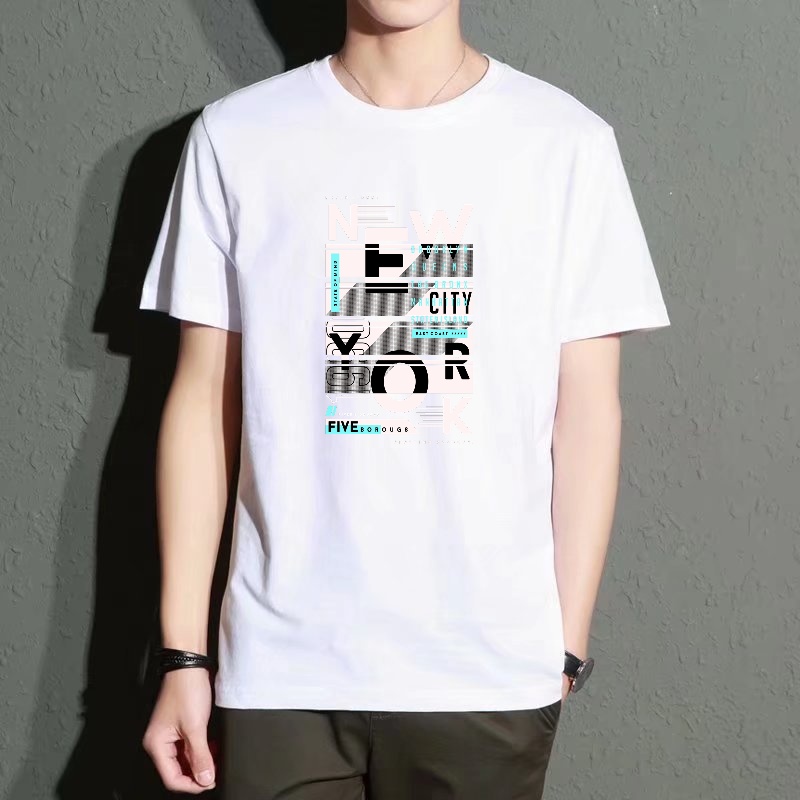 Men's Black Round-Neck Short-S - đánh giá và giá Street Style New York Fashion
