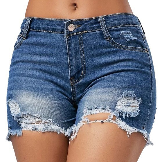Shorts Women Hole Jeans Short  - đánh giá và giá Distressed Jean Rip