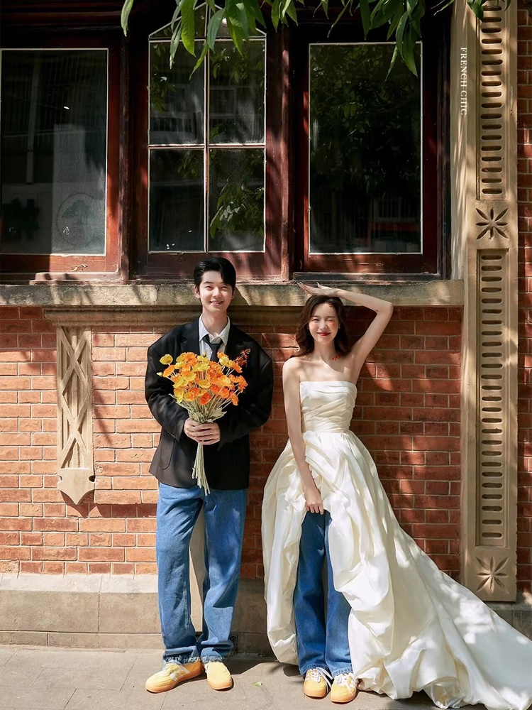 Korean Style Denim Young Coupl - đánh giá và giá Street Fashion Clothing