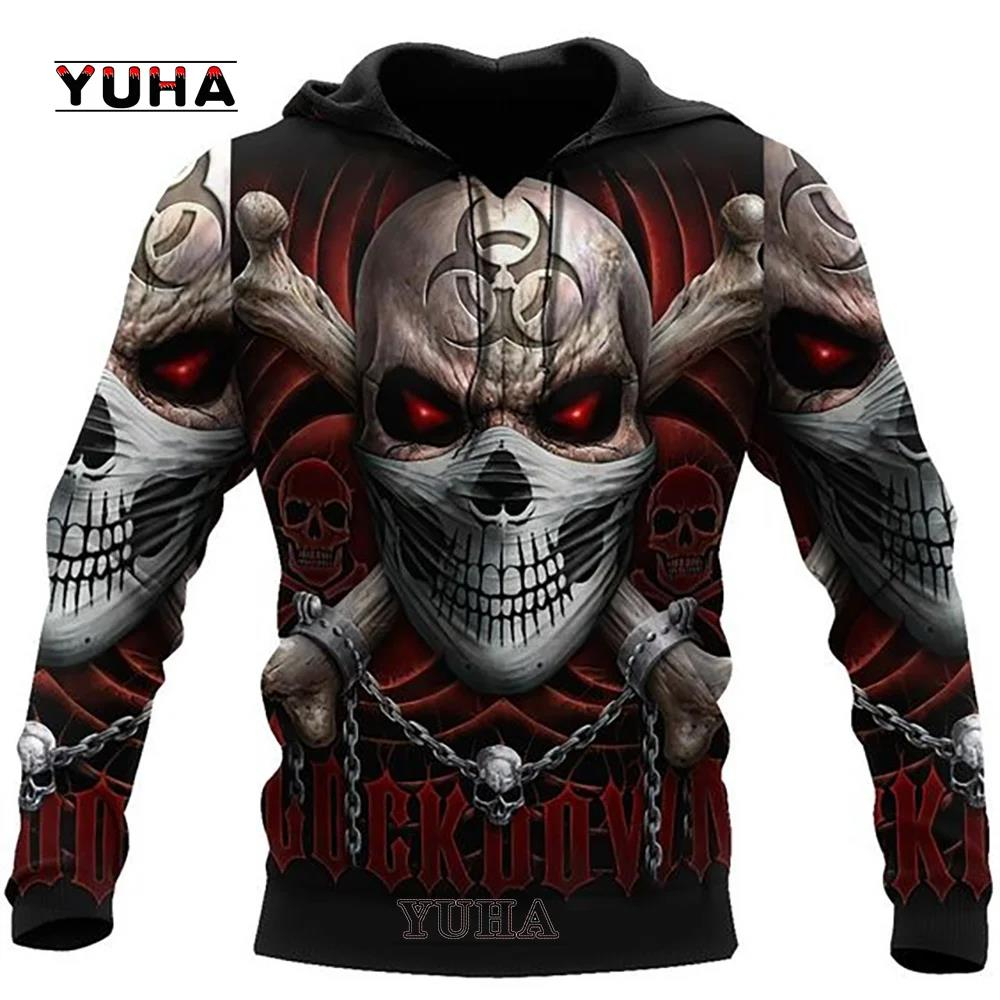 3D Printed Skull Graphics Men' - đánh giá và giá Graphic Hoodie Streetwear