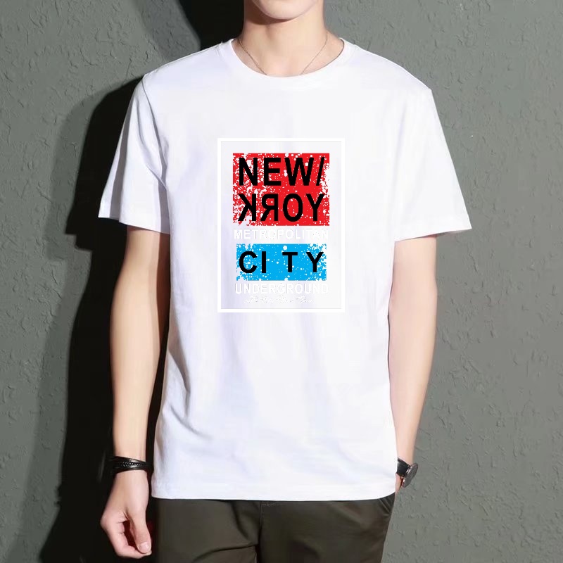Men's Black Round-Neck Short-S - đánh giá và giá Street Style New York Fashion