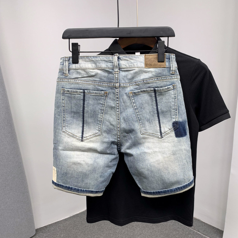 Straight Male Denim Shorts Rip - đánh giá và giá Distressed Jean Rip