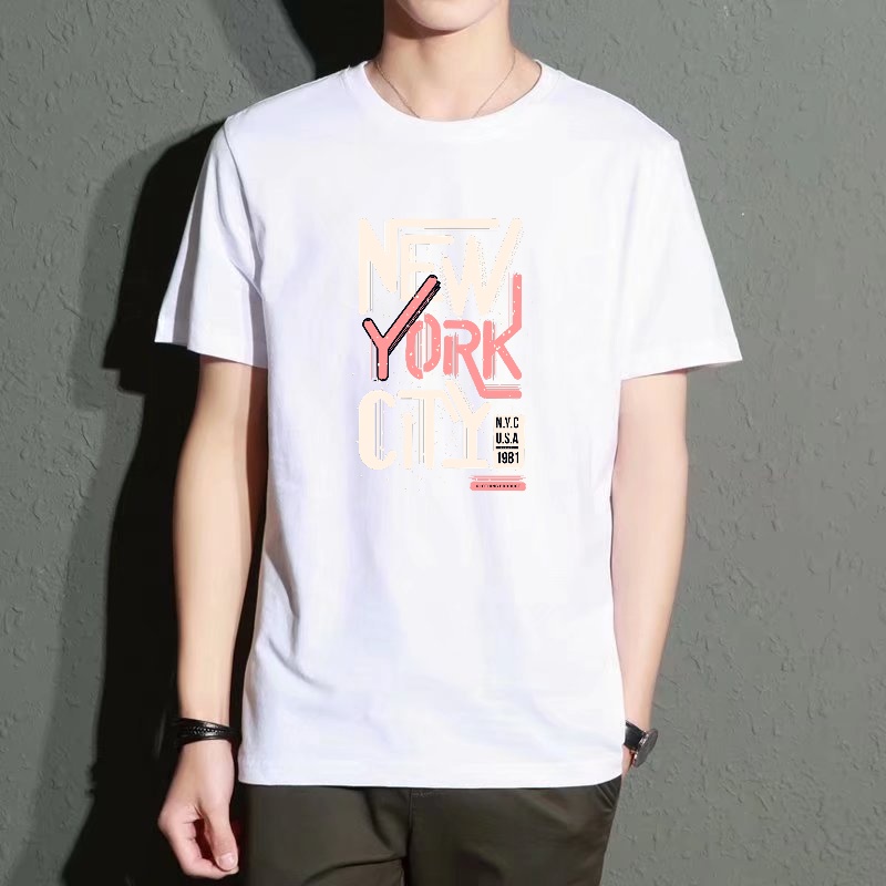 Men's Black Round-Neck Short-S - đánh giá và giá Street Style New York Fashion