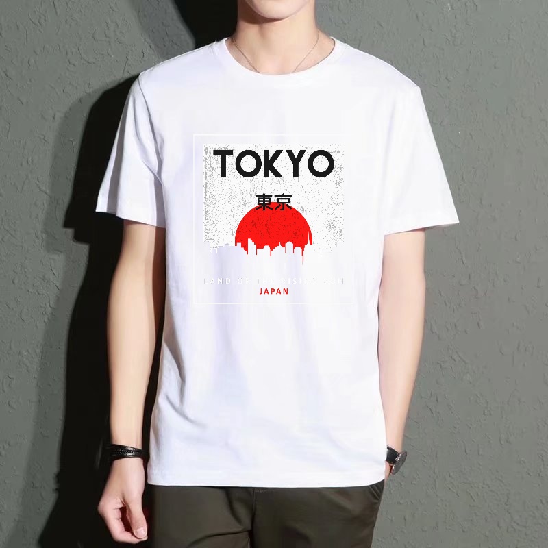 Men's Black Round-Neck Short-S - đánh giá và giá Street Fashion In Tokyo
