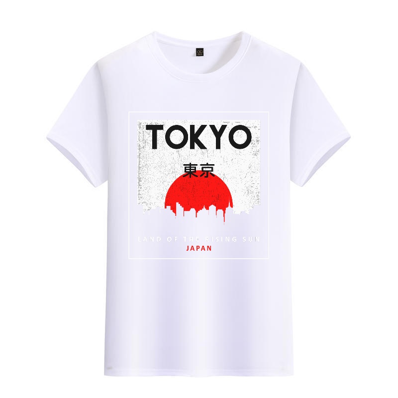 Men's Black Round-Neck Short-S - đánh giá và giá Street Fashion In Tokyo