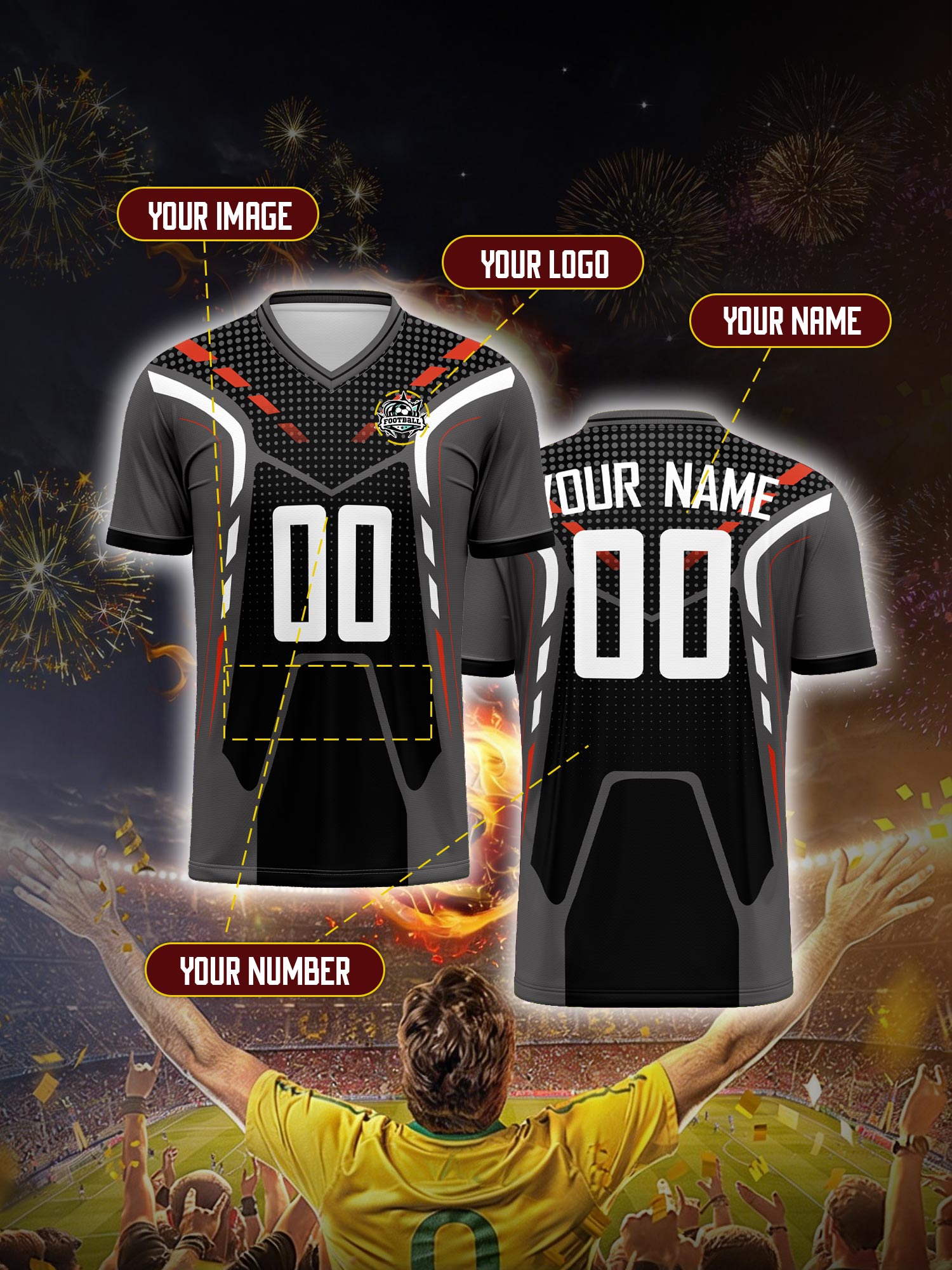 Custom Soccer Jersey With Cust - đánh giá và giá Street Fashion Name