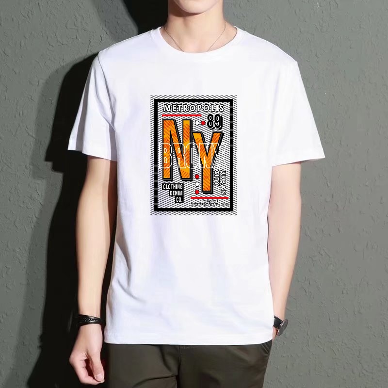 Men's Black Round-Neck Short-S - đánh giá và giá Street Style New York Fashion