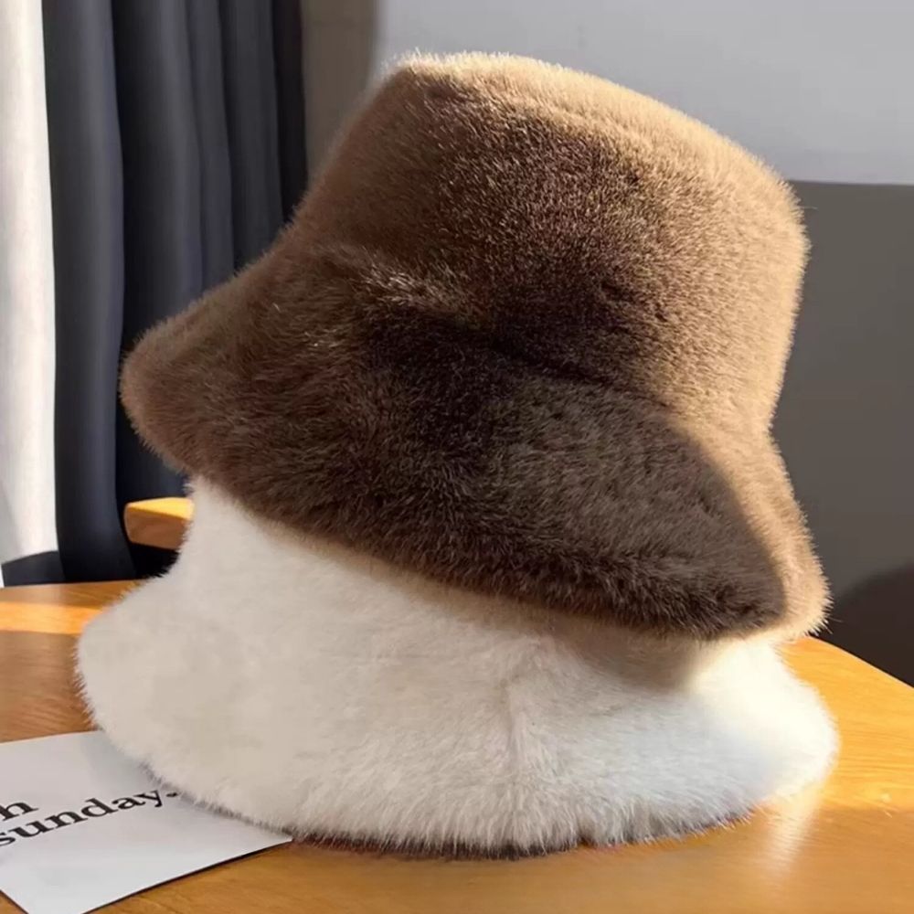 Fluffy Fur Fisherman Hat For W - đánh giá và giá Bucket Hat Embroidered