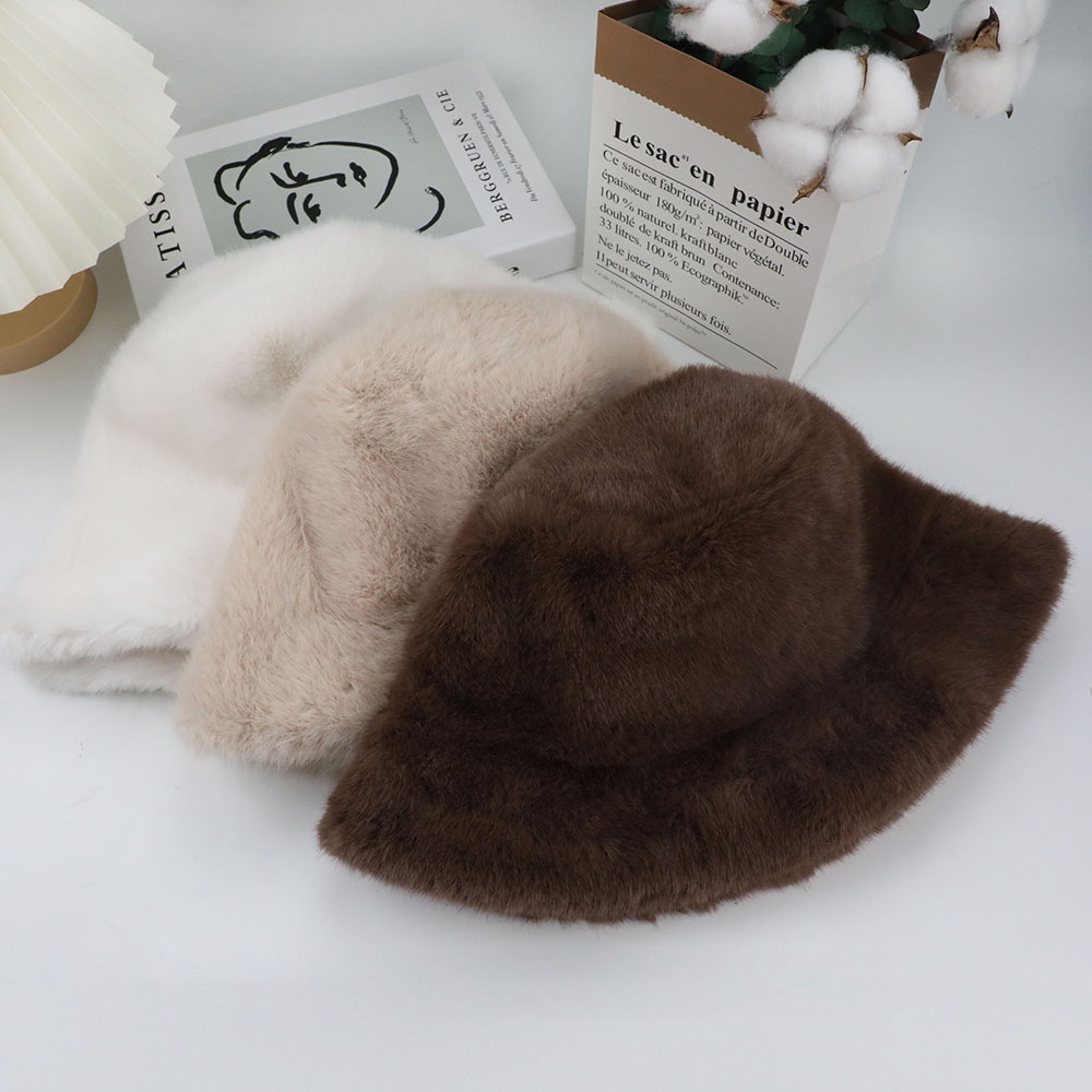 Fluffy Fur Fisherman Hat For W - đánh giá và giá Bucket Hat Embroidered