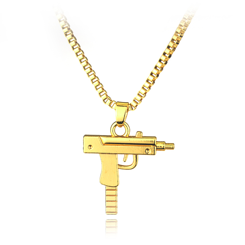 Trendy Uzi Gun Shaped Pendant  - đánh giá và giá Street Fashion Jewelry