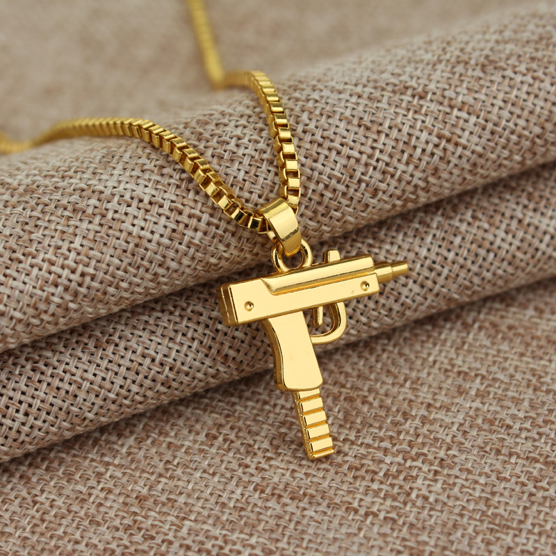 Trendy Uzi Gun Shaped Pendant  - đánh giá và giá Street Fashion Jewelry