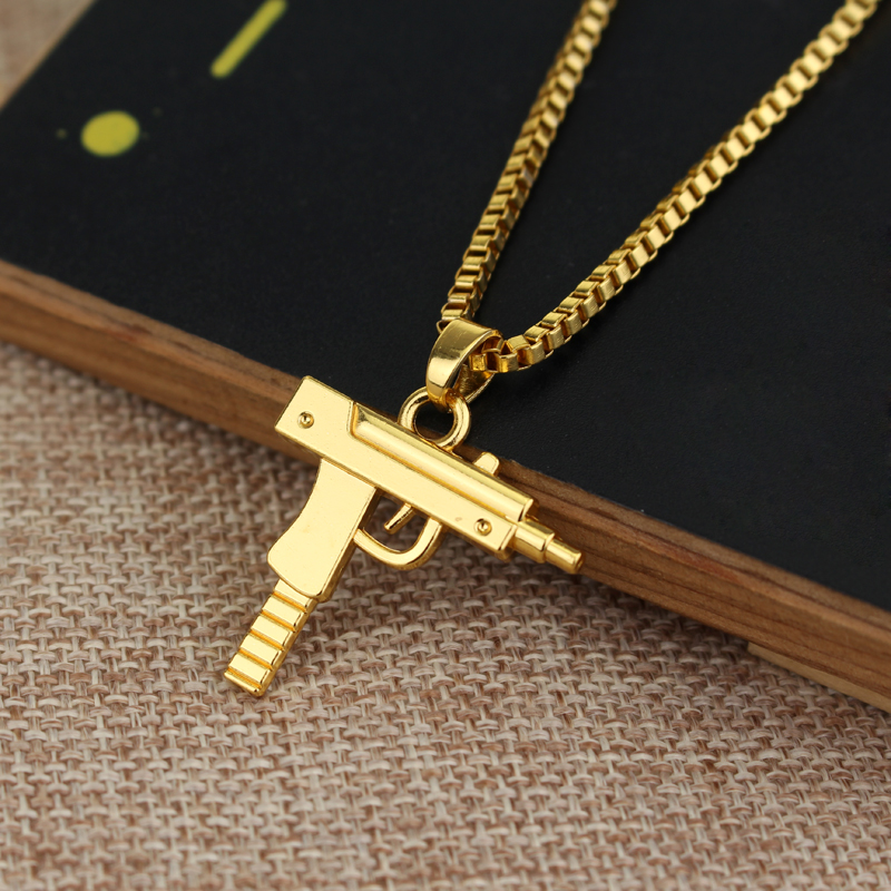 Trendy Uzi Gun Shaped Pendant  - đánh giá và giá Street Fashion Jewelry