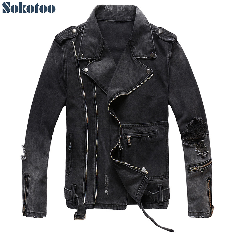 Sokotoo Men's zippers black de - đánh giá và giá Distressed Jean Rip