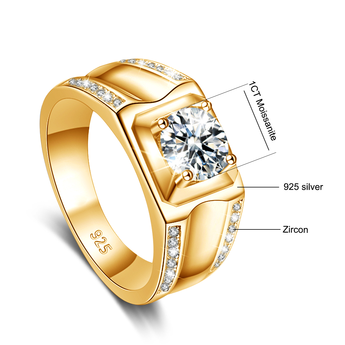 Trends 2025 Luxury Moissanite  - đánh giá và giá Street Fashion Rings