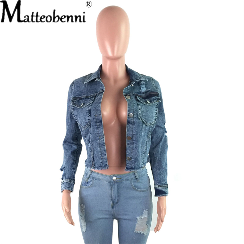 Blue Cropped Denim Jackets Wom - đánh giá và giá Distressed Jean Rip